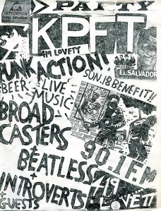 Benefit for KPFT Radio in Houston, TX with Beatless, Introverts, and The Broadcasters, provided by Doug D.
