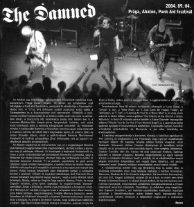 Rview of the Damned set at Punk Aid Festival in Prague for Dame Vera Lynn Trust for Children With Cerebral Palsy, 2004, from Magyar Taraj No. 12